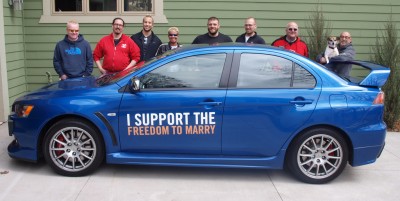 Minnesota marriage equality car wrap by Richard Herod III