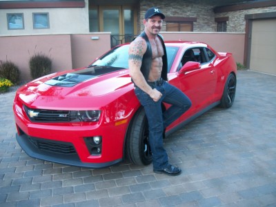 2014 Chevrolet Camaro ZL1 with fitness trainer Christopher Bates. (Photos by Jeff Stork.)