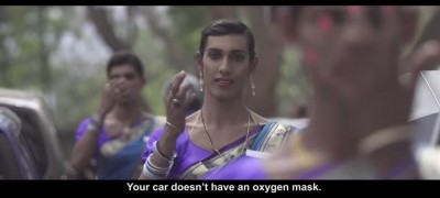 Hijra flashmob performing for a seatbelt safety campaign in India