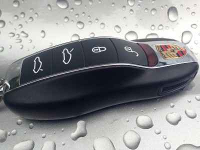 Porsche car-shaped key fob (pic by Casey Williams)