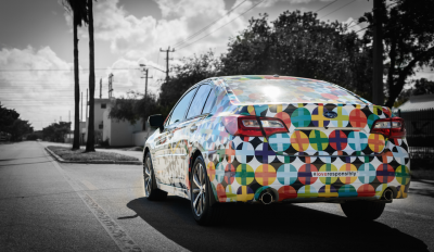 Specially designed 2015 Subaru Legacy by Mondo Guerra (photo by Nick D'Amico and Dana Slifer)