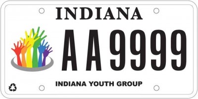 Indiana license plate for LGBT equality