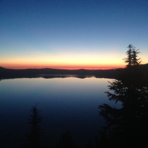 Crater Lake, Oregon, sunrise v2